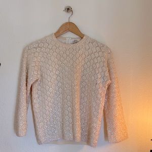 Vintage Lambswool Beaded 1950’s Sweater